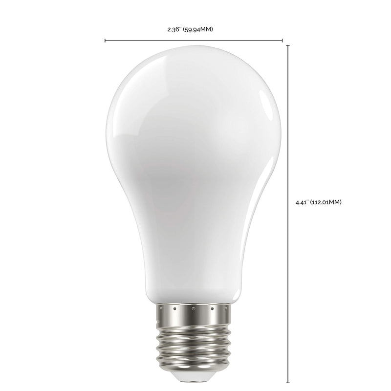 Satco (6 Pack Dimmable LED Filament Lamps, S12434, High Lumens, 13.5 Watt, A19, 3000K Soft White, 1500 Lumen, E26 Medium Base, 90 CRI, Soft White Finish, 120 Volt, Residential & Commercial