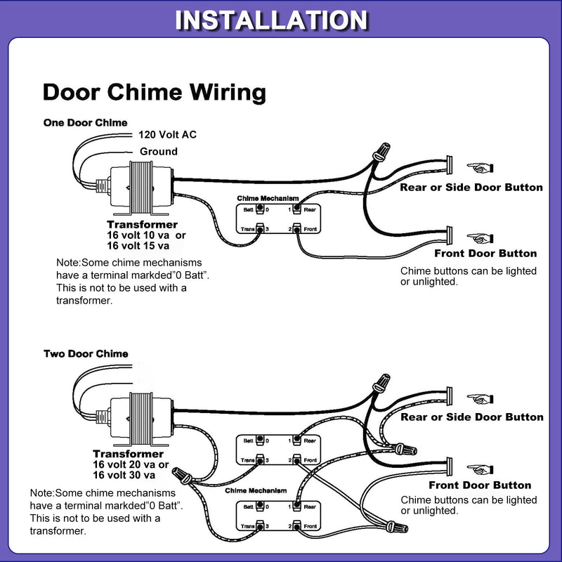 Doorbell Transformer 16V 30VA AC Power Supply Thermostat Power Adapter Hardwired Door Chime Transformer
