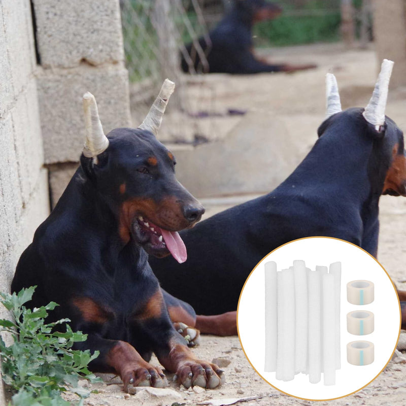 POPETPOP 10 pcs Doberman Dog Ear Posting Kit, Dog Ear Stand Up Support Tool, Dog Ear Fixed Correction Vertical Holder, Dog Ear Tape for Doberman Pinscher Dog - PawsPlanet Australia