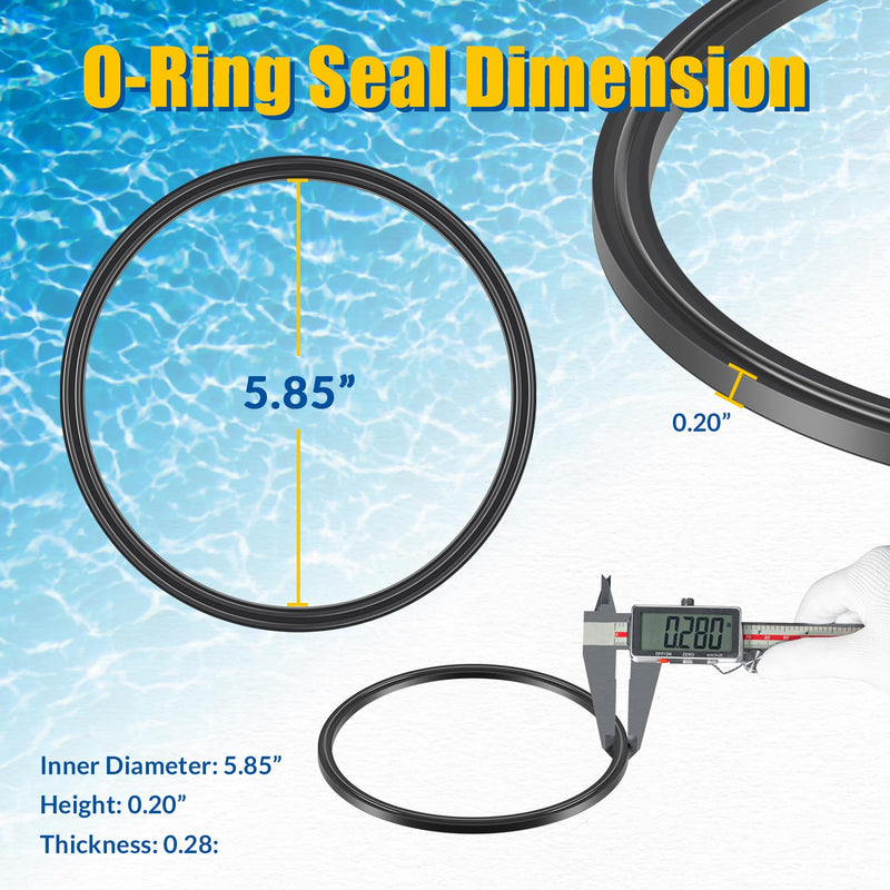 R0623300 O-Ring Seal and R0623400 Relief Valve, Replacement Parts for Zodiac CLC500 Cyclonic Leaf Catcher, Durable Rubber (2-Pack)
