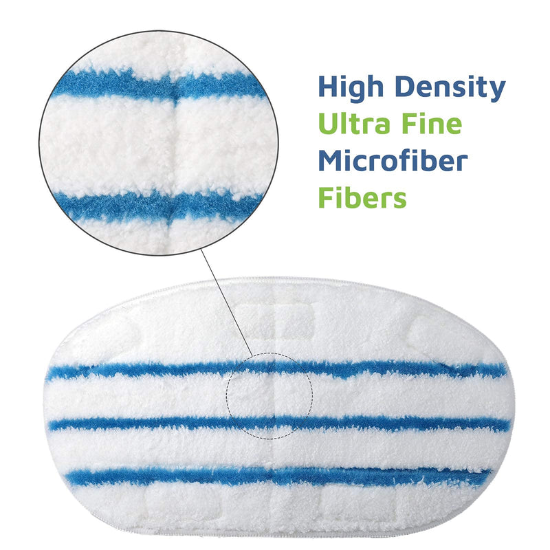 8 Pack Steam Mop Pads for PurSteam ThermaPro 10-in-1 Steam Mop Washable Reusable Pads by Flammi 8 Pack