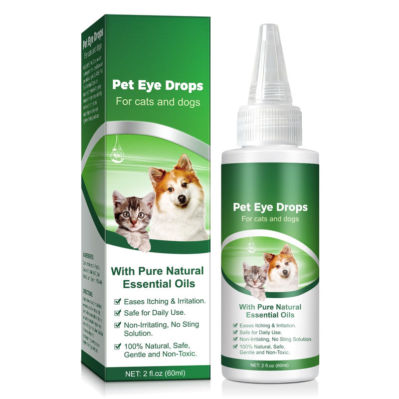 VOSIFSDIY Eye Drops for Dogs, Cats and Dogs Eye Drops, Dog Eye Infection Treatment Relieve Eyes Itching & Irritation, Pink Eye & Allergies Symptoms Safe & Gentle Formula 1PCS