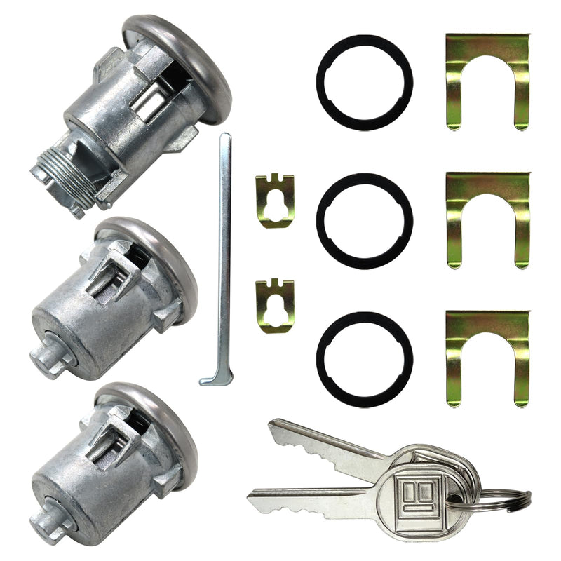 654394765282 Door Lock Cylinder & Keys Door Trunk Key Set Doors/Trunk Lock Key SetReplacement for Camaro