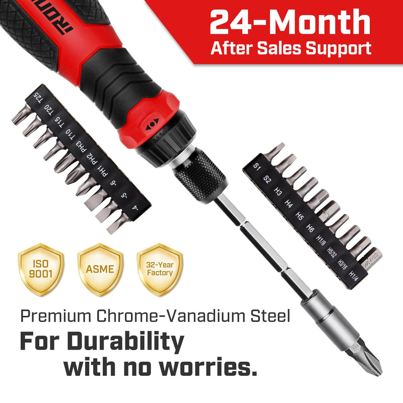 Multi Ratcheting Screwdriver Set: 21 in 1 Magnetic Multiple bits Suitable for Everyday Household Use 21-in-1 Screwdriver