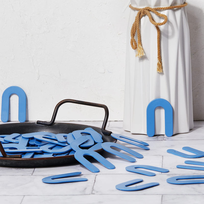 Tile Leveling System Tile Spacers 1/16 Inch, Horseshoe Shims, U Shape Plastic Shims Tile Spacers Clips for Various Types of Tile Leveling, Blue(300 Pieces) 300