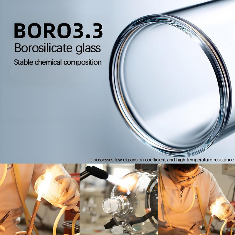 TISMART Glass Beaker Measuring Cup BORO 3.3-250/500/1000ML(4pcs 250ml) | Corrosion-resistant, Anti-oxidation, Heat for Lab, Teaching, Craft, Cooking, DIY, Liquid, Science Lab 250.0 milliliters 4