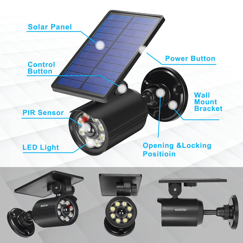 Solar Lights Outdoor Motion Sensor Flood Lights IP67 Waterproof 3600mAh Security Light for Front Door,Garage, Driveway, Yard, Deck(2pack) 1800lm-2Pack