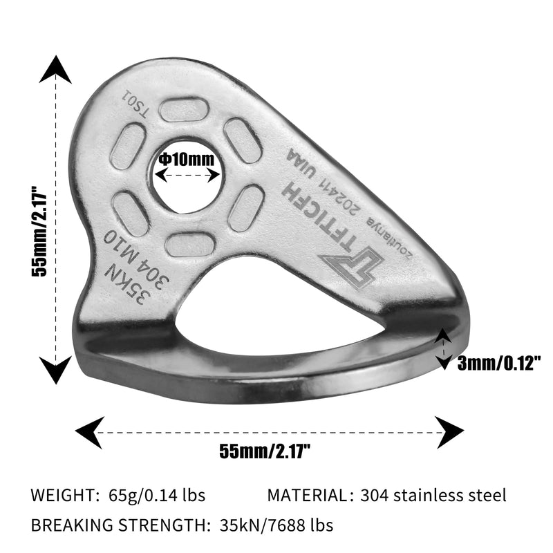 UIAA 35kN Climbing Bolt Hanger, Heavy Duty Stainless Steel Climbing Wall Anchor for 10 mm / 3/8" Bolt, for Rock Climbing Hammock Gym Aerial Work Caving Rescue,5pc Bolt Hanger-5pc 10mm