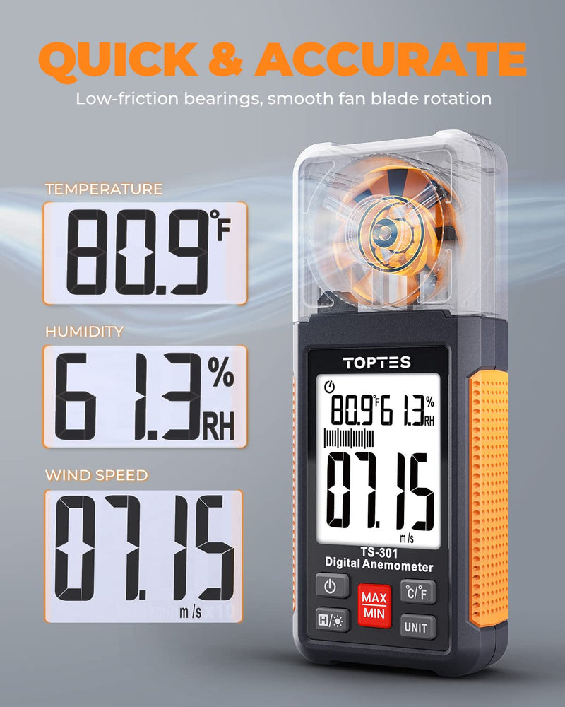 TS-501B Decibel Meter & TS-301 Anemometer-an Great Environmental Monitoring Kit for Measuring Noise Levels and Wind Speed Home and Outdoors