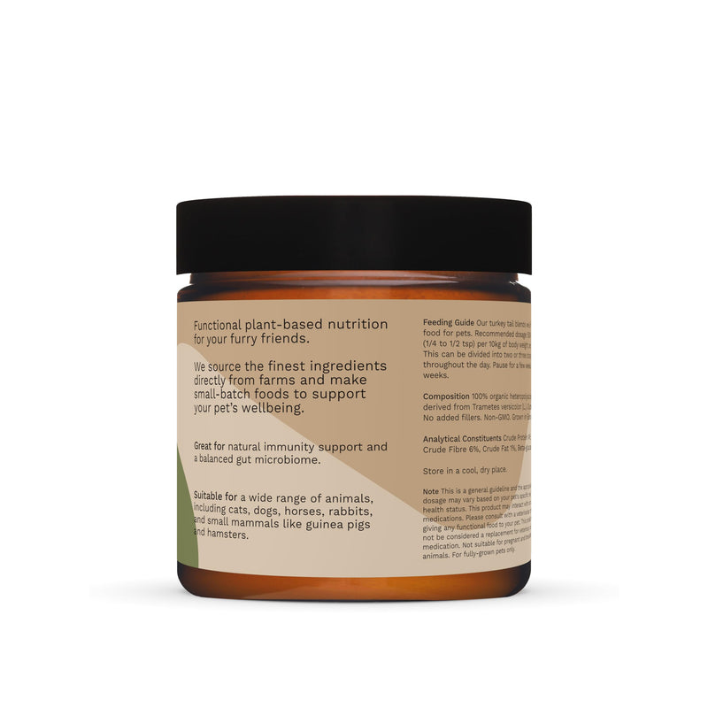 Boosie Organic Adaptogenic Powder for Dogs and Cats - Supports Gut Health and Promotes Diverse Microbiome - Turkey Tail Mushroom - 100% Natural Without Additives or Preservatives - Pet Nutrition Gut Microbiome - PawsPlanet Australia