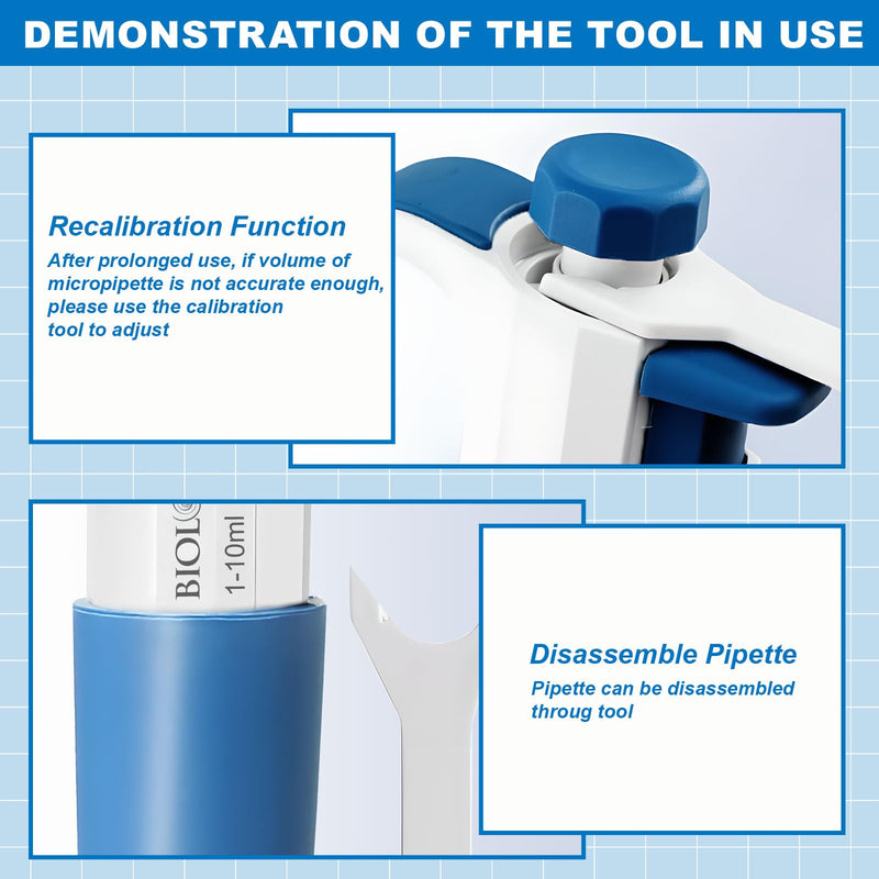 Micropipette, 1-10ml Adjustable Single Channel Pipette, 1000-10000ul Manual Variable Volume Pipettor for Laboratory Scientific