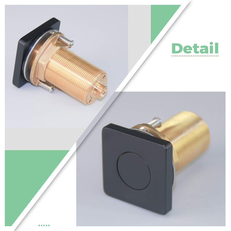 KANARY ALL Brass Air Switch Button for Sink Top Counter Top Garbage Disposal Part(Square,Matte Black) Square Matte Black