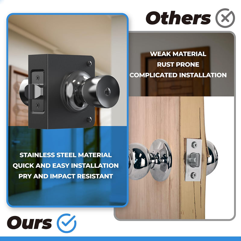 Black U 9553 Stainless Steel Lock and Door Reinforcement Plate for 1-3/4 in Thick Doors, Stainless Steel Finish for Reinforcing and Repairing Doors - 2 Pack