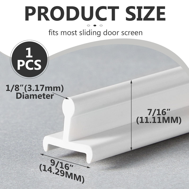 Colingmill 1 Pcs Sliding Screen Door Replacement Track 72 Inch Vinyl Bottom Track Sliding Door Screen Replacement Rail