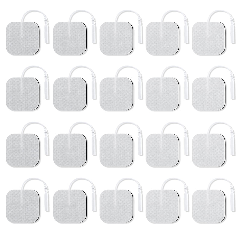 TENS Unit Replacement Pads, 40PCS 2"x2" Reusable Electrodes Patches with Upgraded Self-Adhesive Performance for Muscle Stimulator Massager Electrotherapy 2"x2"