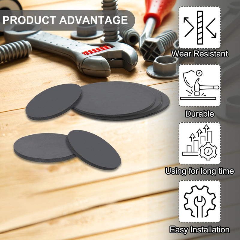 PATIKIL Rubber Solid Discs Washers, 8 Pcs Anti-Vibration Spacer 90mm OD x 8mm Thick Rubber Round Gasket Pad Bushings Spacer Washer for DIY Gasket Craft, Black 90mm x 8mm