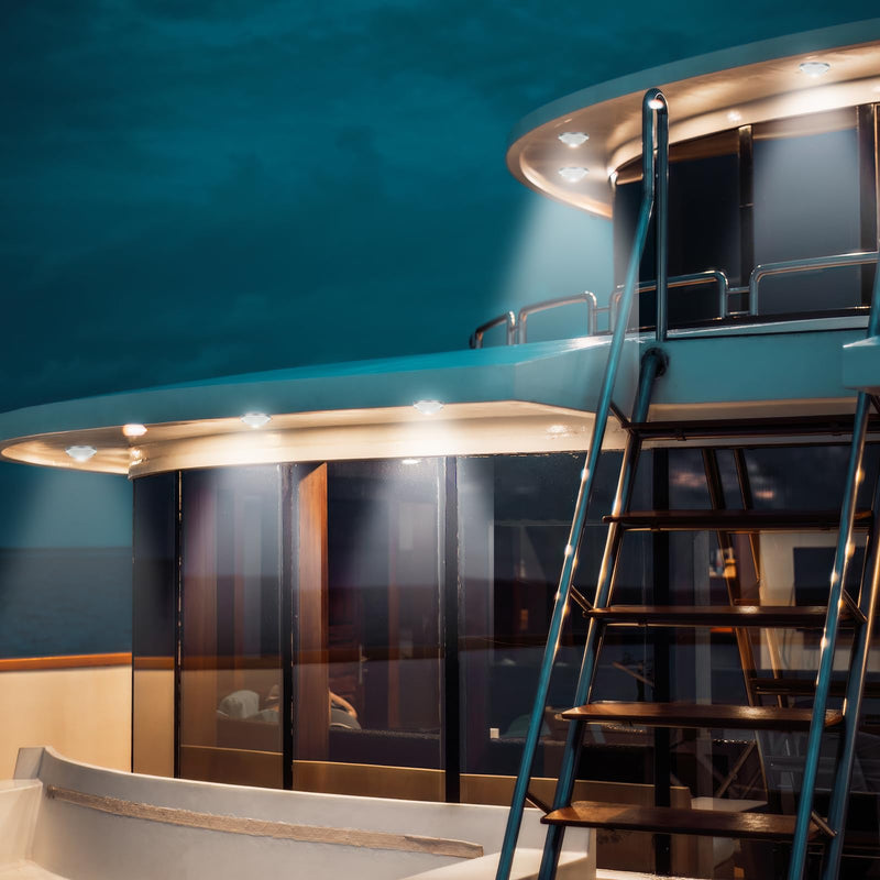3W LED Marine Indoor and Outdoor Lighting-Integrated Aluminum Shell,Heat Dissipation,IP67 Waterproof,Anti Glare,Suitable for Boat/Yachts/Sailboats/RVs（Nature White）