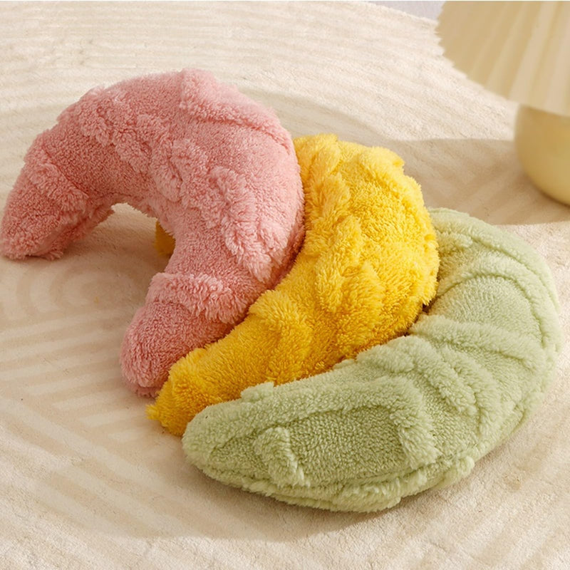 Little Pillow for Cats Puppies Ultra Soft Warm Fluffy Pet Calming Macaron Color Toy Half Donut Cuddler for Joint Relief Sleeping Improve Machine Washable-Pink Pink