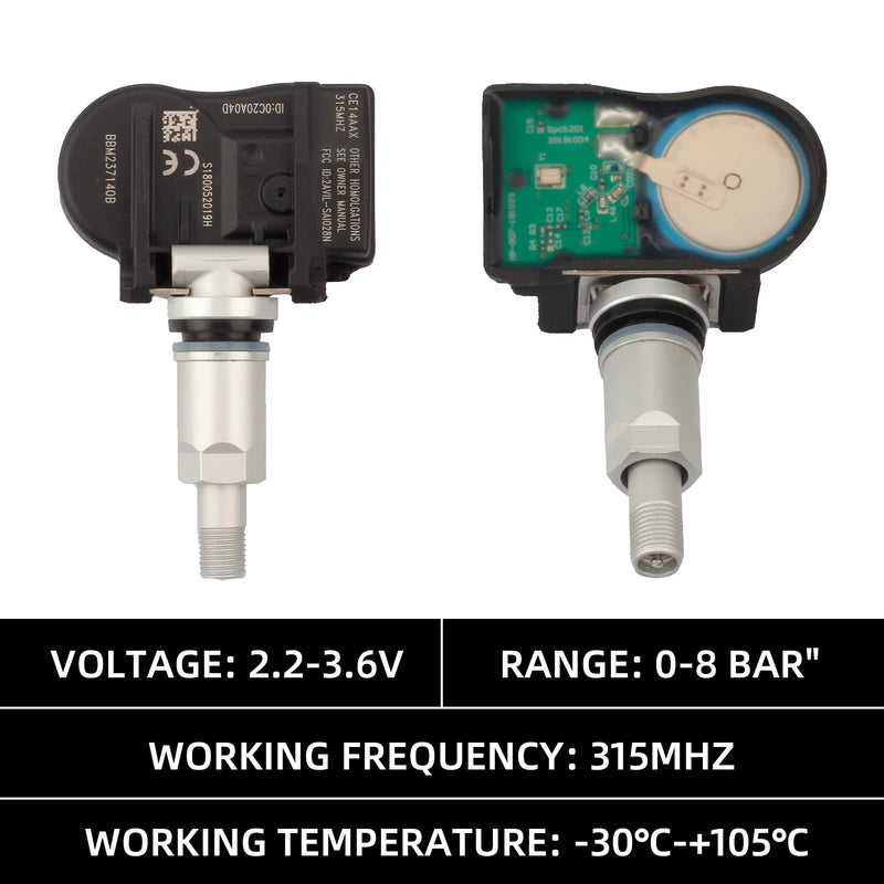 Dasbecan Set of 4 TPMS Tire Pressure Monitoring System Sensor Compatible with Mazda 2 3 5 6 MX-5 Miata CX-7 CX-9 RX-8 2003-2014 Replaces# BBM2-37-140B