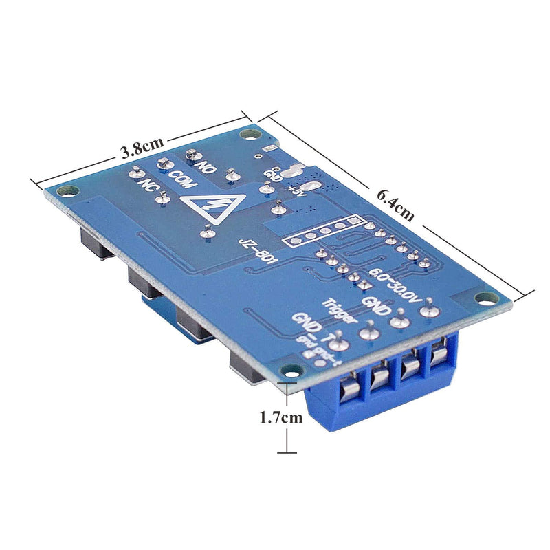 [2 Pack] DC 6-30V Timer Relay Programmable Delay Relay Module Cycle Timer with LED Display / 5V Micro USB, Smart Home Controller