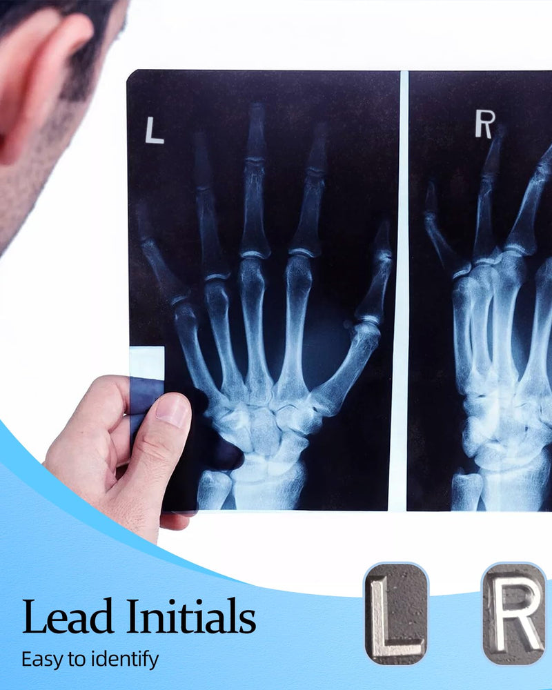 Plifal Xray Markers with Lead Initials Paw - X-ray Markers Glitter Blue & Yellow Resin Radiology with Letter Include Reusable Adhesive Tape to Nurse Radiologist Badge Reel Buddy, Easy to Identify Blue Yellow