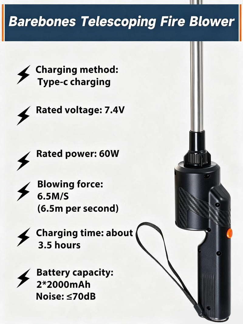 Electric Bellows, Fire Blower, Electric Fire Blower, 2 in 1 Firepit Tools