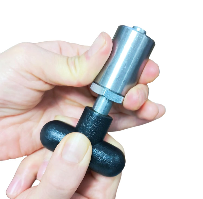 Innovative Components AI1/2T1.5-B-TR6 1/2" tapered tip, 2.25" Rounded T knob Spring Loaded Pop Pin 1.50" welds on barrel included