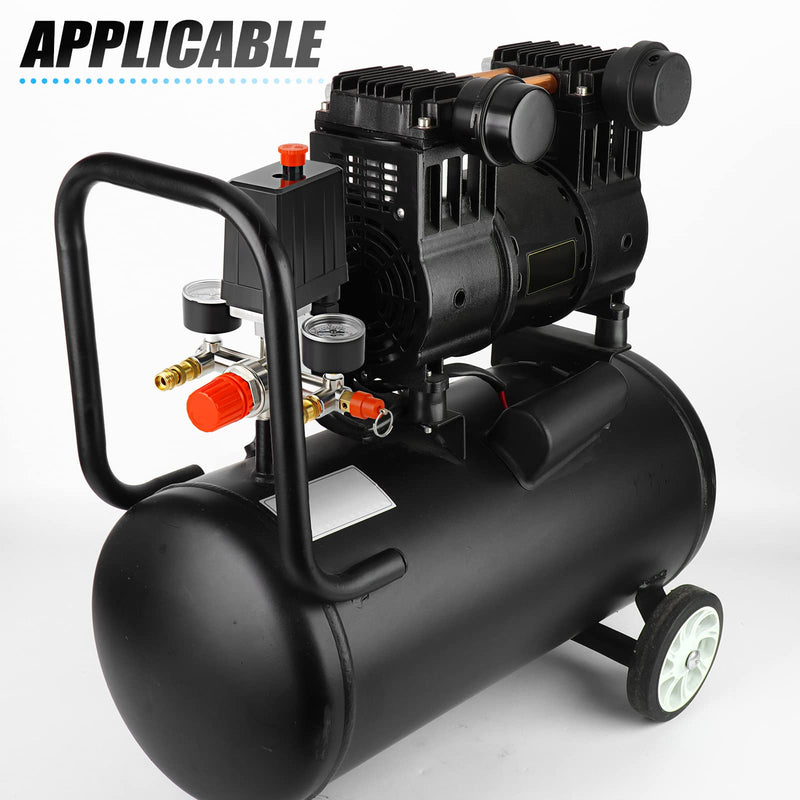 MEANLIN MEASURE Air Compressor Pressure Switch Control Valve 90-120 PSI 110V-240V Replacement Parts With 0-180 Pressure gauge and Manifold Regulator 90-120 PSI With Manifold Regulator
