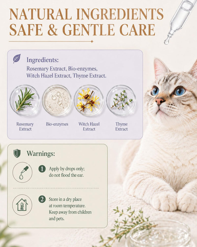 ACAPPELLA Cats Ear Cleaner Solution Drops - 10 Count