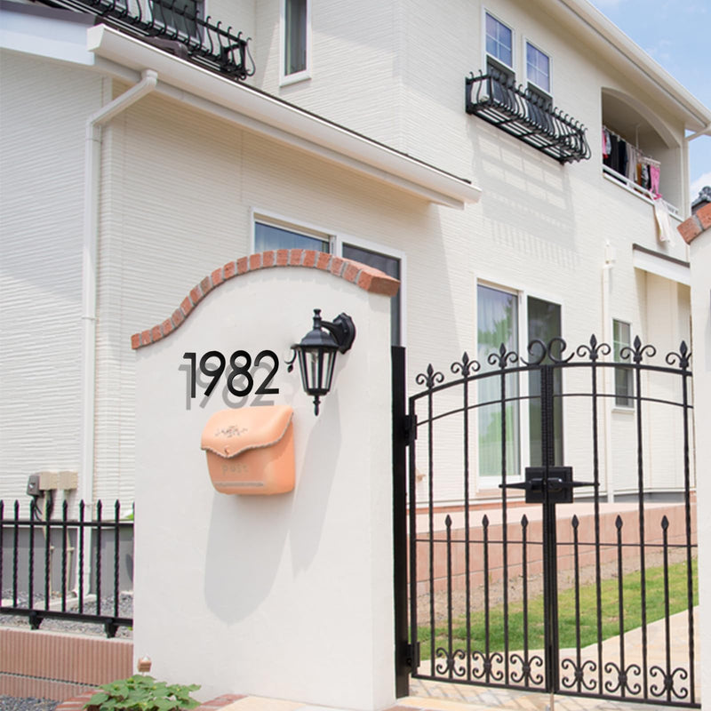 House Numbers for Outside, 6 inch Modern Floating Address Numbers for Front Door, Street, Apartment, Farmhouse, High Visibility Numbers Enhance Home's Exterior Charm, Black(House Numbers 2) House Number 2