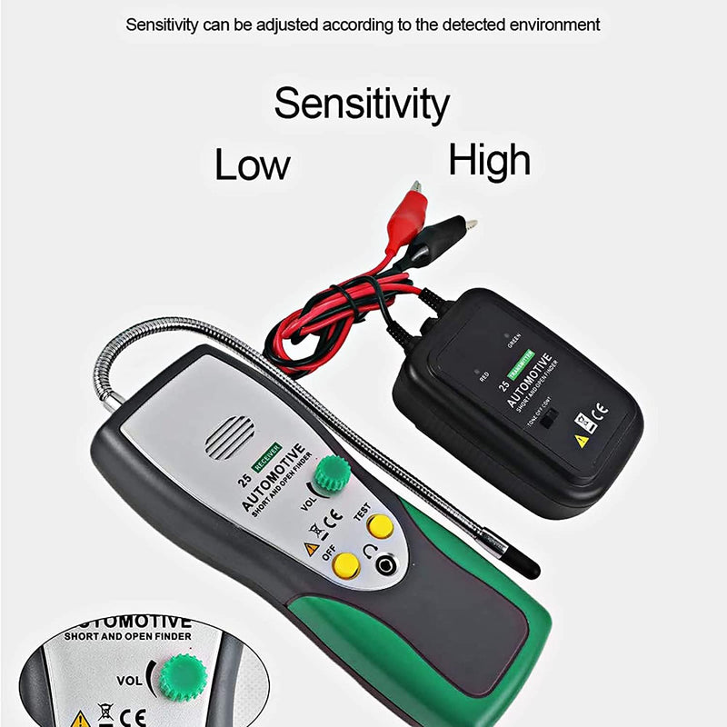 Automotive Short and Open Finder Circuit Tester, Car Circuit Breaker Finder DC 6-24V Wire Tracer Electrical Adjustable Short Detector Diagnostic Test Tool with Power Probe for Vehicle Repair