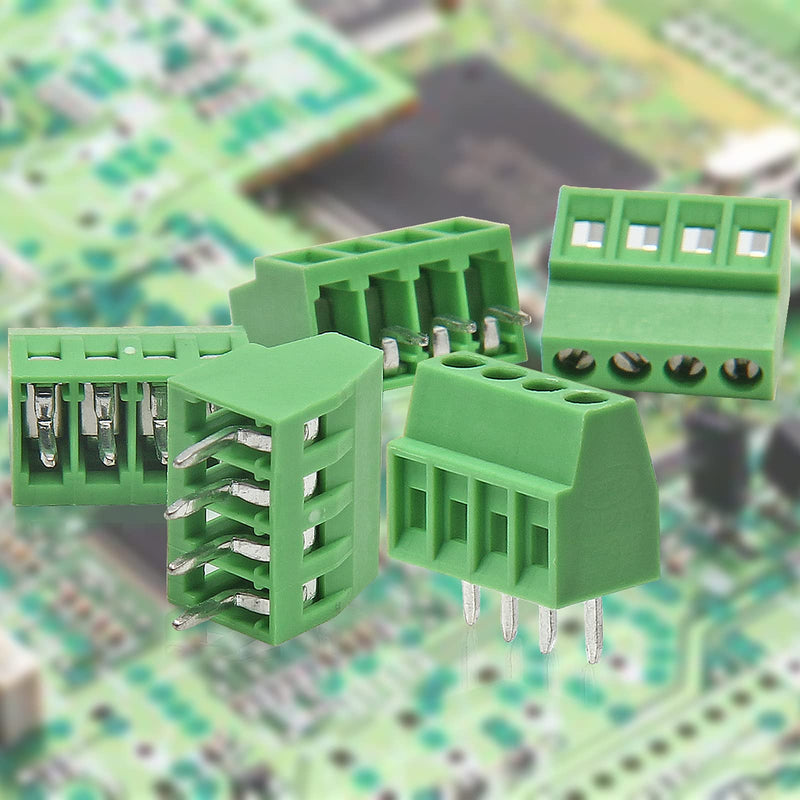 4-Pin 2.54mm Pitch PCB Terminal Block, 150V 6A Mount Screw Terminal Connector (20Pcs) 4 Pin-20 Pcs