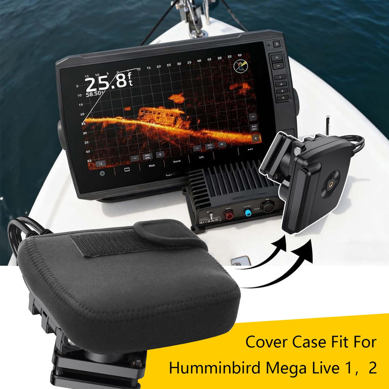 Travel Transducer Cover for Humminbird Mega Live | Neoprene Portable Protective Cover for Boat, Shock-Absorbent & Water-Resistant Design for Mega Live Imaging Sonar Transducer