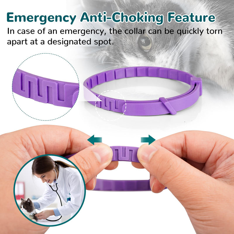 Calming Collar for Cats, Pheromone Collar for Cat Anxiety Relief, 60 Days Adjustable Waterproof TPE, Cat Calming Collars Helps Calm During Loud Noises and Separation (Black, 2 Pack) Black - PawsPlanet Australia