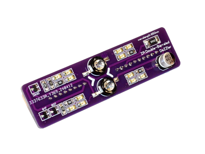 Double Barreled IR LED Blaster Dazzler 850nm Competible with Flipper Zero, Purple - NewNest Australia