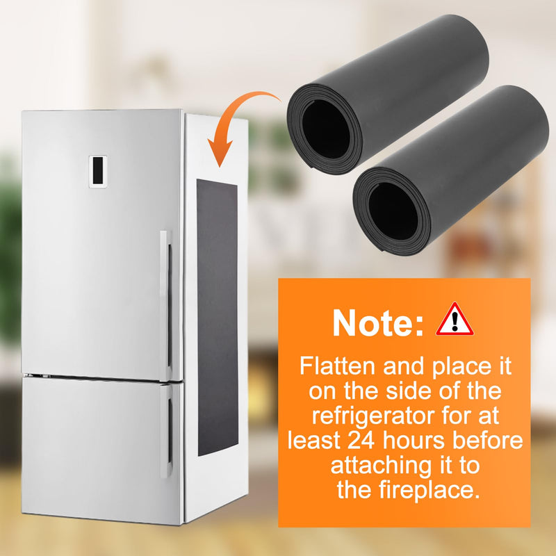 Magnetic Fireplace Draft Stopper, 36 x 6in 36"x6"