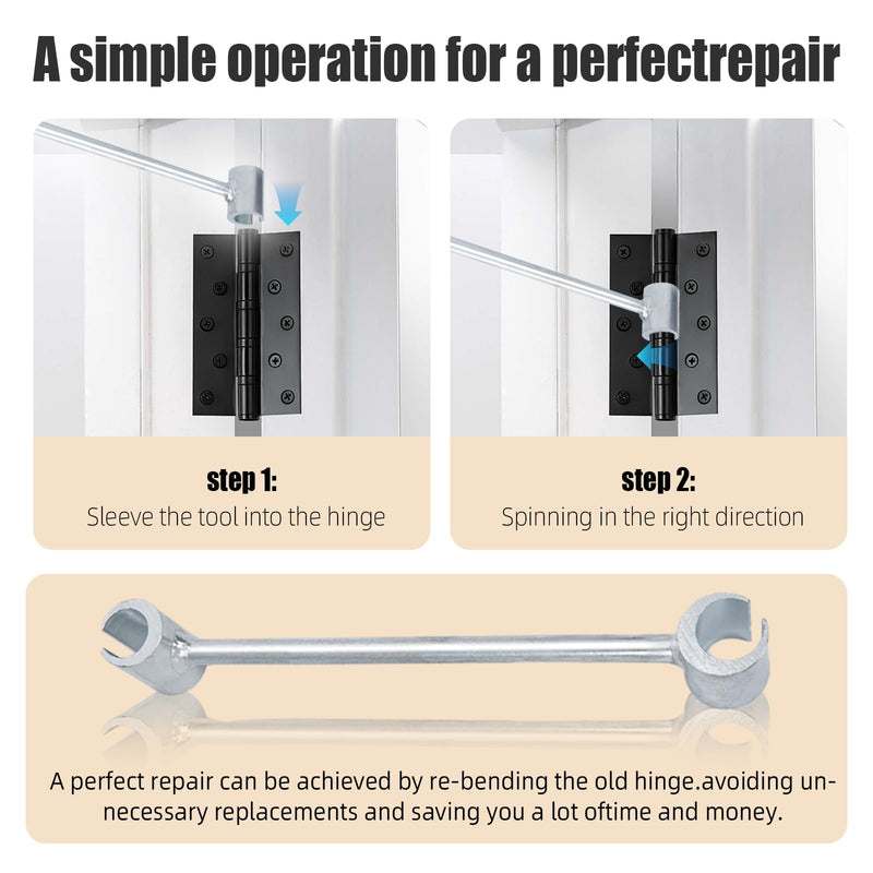 Door Hinge Adjustment Tool, 14-19mm Hinges Gap Adjusting Wrench, Heavy Duty Door Hinge Repair Tool for Fire, Security, Cleanroom Doors, Ergonomic Design for Easy Repair