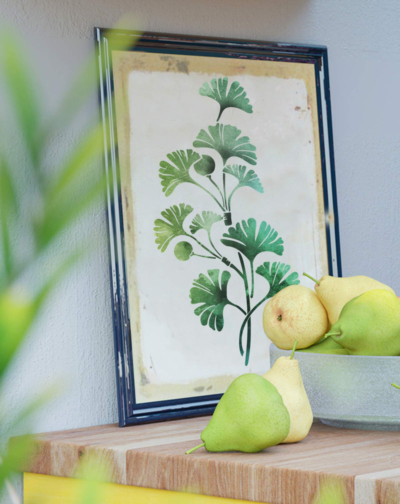 GSS Designs Wall Art Green Leaf Painting Wall Stencil (3 Pack) - Plants Stencils for Painting on Wall Canvas Furniture Floor Fabric(8x17Inch) - Reusable Stencils Template for Artwork Painting (SL-080)