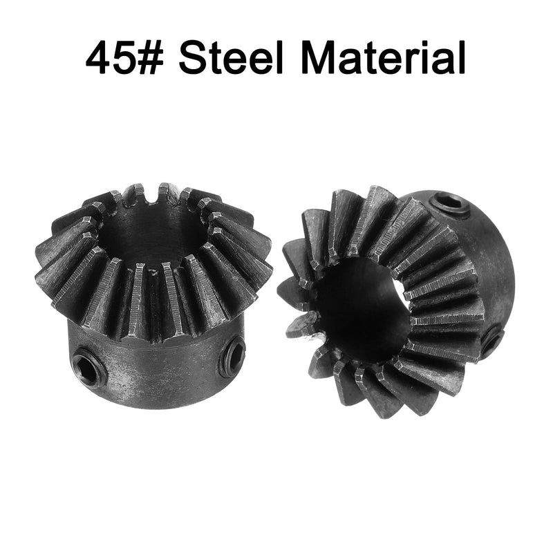 uxcell 4pcs Bevel Gear 1.5 Module 1:1 Reduction Rate 16T 12mm Hole Dia Bevel Pinion Gear Brass, 90 Degree Steering Gear for Hardware Mechanical Rotation