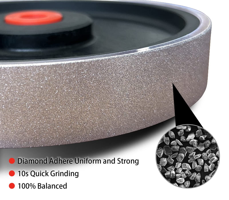 Diamond Lapidary Jewelry Grinding Wheel 6 inch,1" Arbor, for TIG tungstens, Gem, Marble, Granite, Glass, Ceramics, Cemented Carbide (600 Grit) 600 Grit