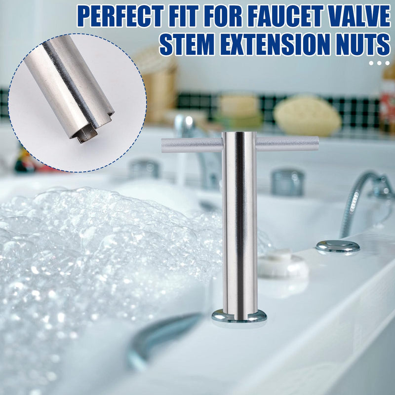 3pcs Faucet Cartridge Replacement Kit with Removal Tool, Cartridge Retainer Removal Tool Compatible with Moen 1224 1224 B for Double Handle Kitchen Tub Shower Bathroom Bathtub Valve Repair Parts