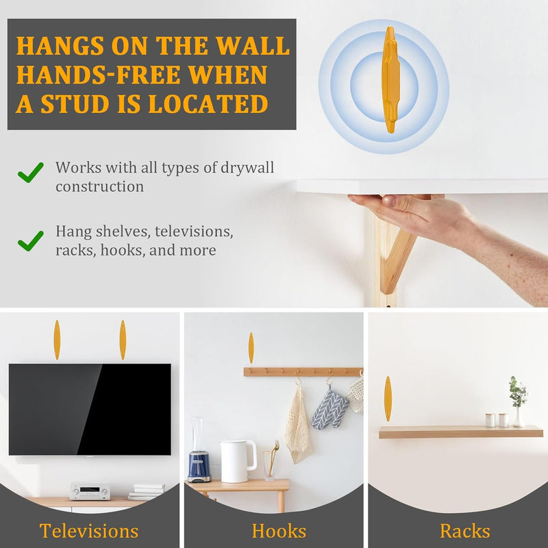 6 PCS Magnetic Stud Finder Easy to Use, Locate Screws, Nails, Metal Studs Compatible with All Drywall Construction Orange, 6 Pcs