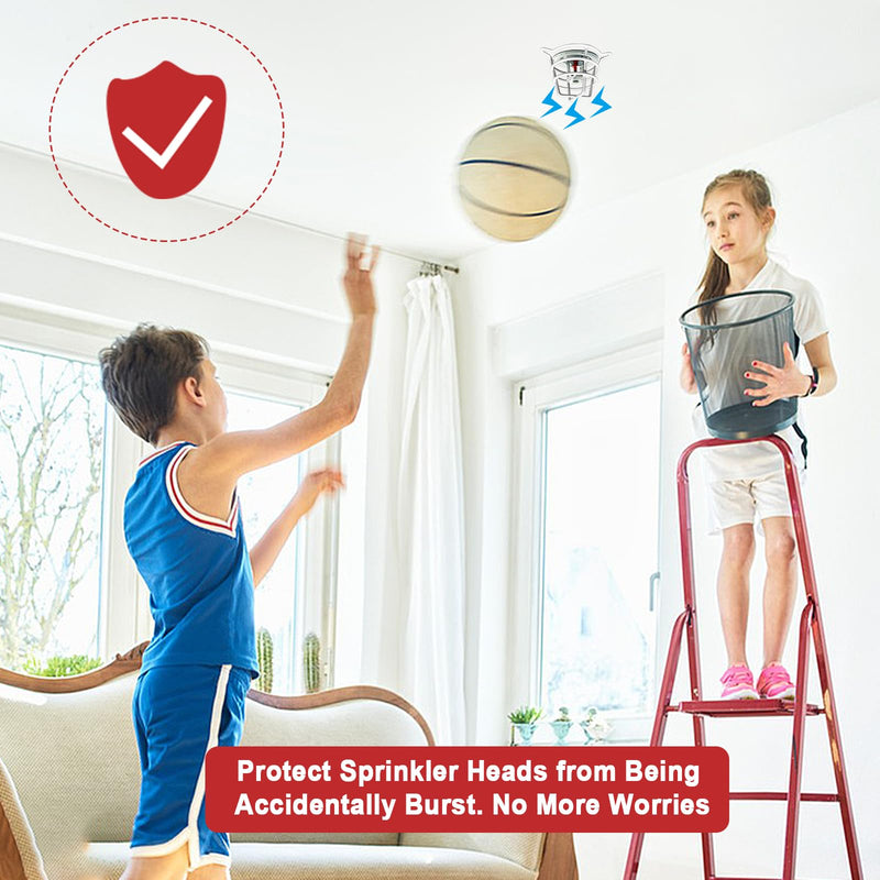(2 Pack) TunaMax White Fire Sprinkler Head Cage Cover Protector Guard for Both 1/2" & 3/4" and Flush Mount & Side Wall & Pendent Semi - Recessed Sprinkler Heads Fire Sprinkler Covers for Ceiling Mount 2 Pack