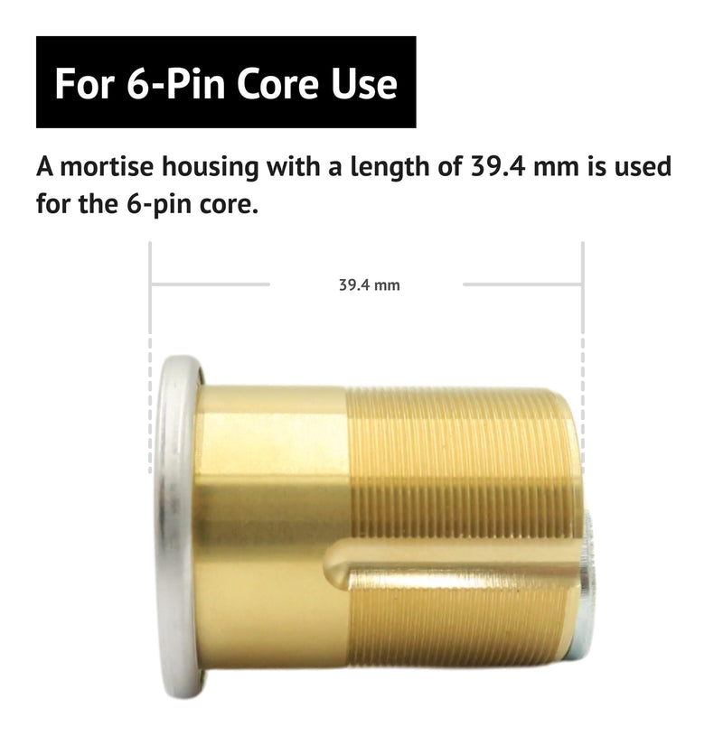 elox LFIC/FSIC Standard Mortise Housing for Schlage Keyway LFIC/FSIC Core, W/Multiple Replacing Cams (Less core)