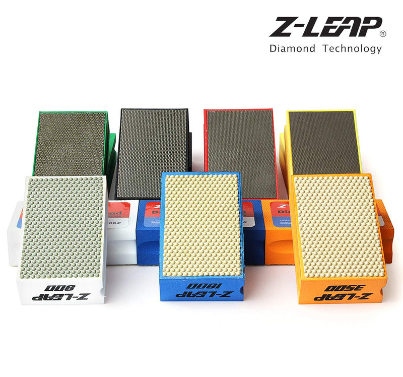 Diamond Hand Polishing Pads 7-Pcs Set for Granite Marble Concrete Glass Stone Sanding Polishing LeapA-7pcs