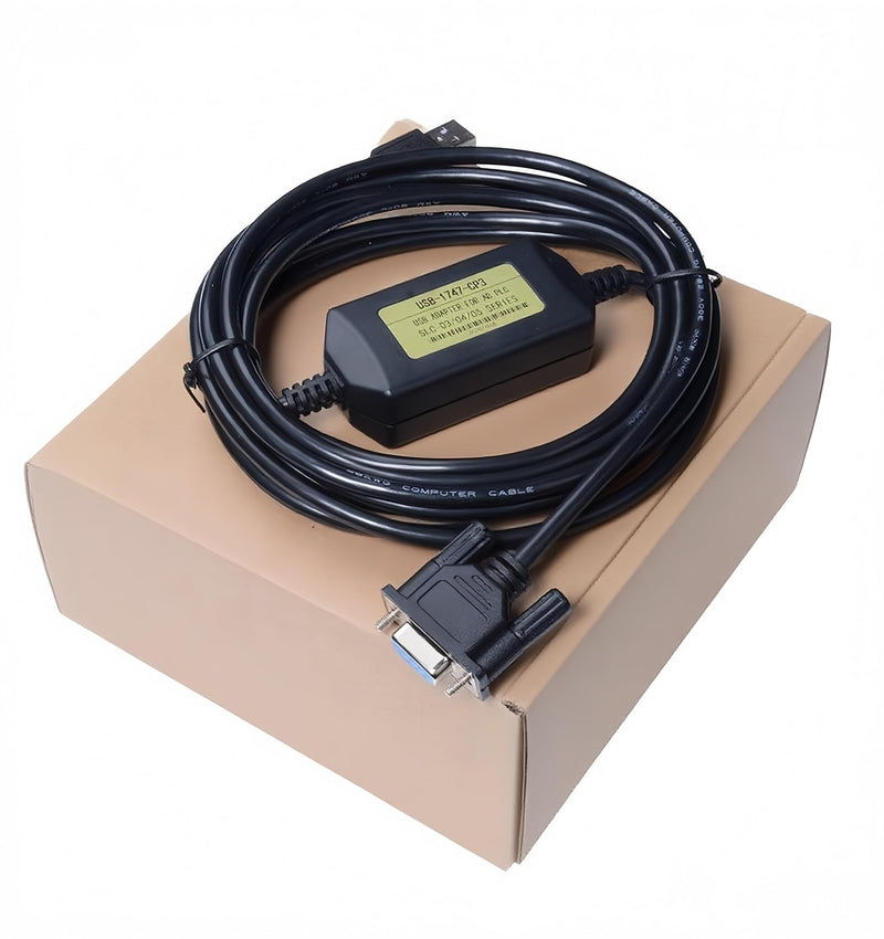 PLC Programming Cable Compatible for Allen Bradley SLC 5/03 5/04 5/05 SLC500 and Micrologix1400, for USB-1747-CP3 Replacement, FTDI Chip, 10 FT