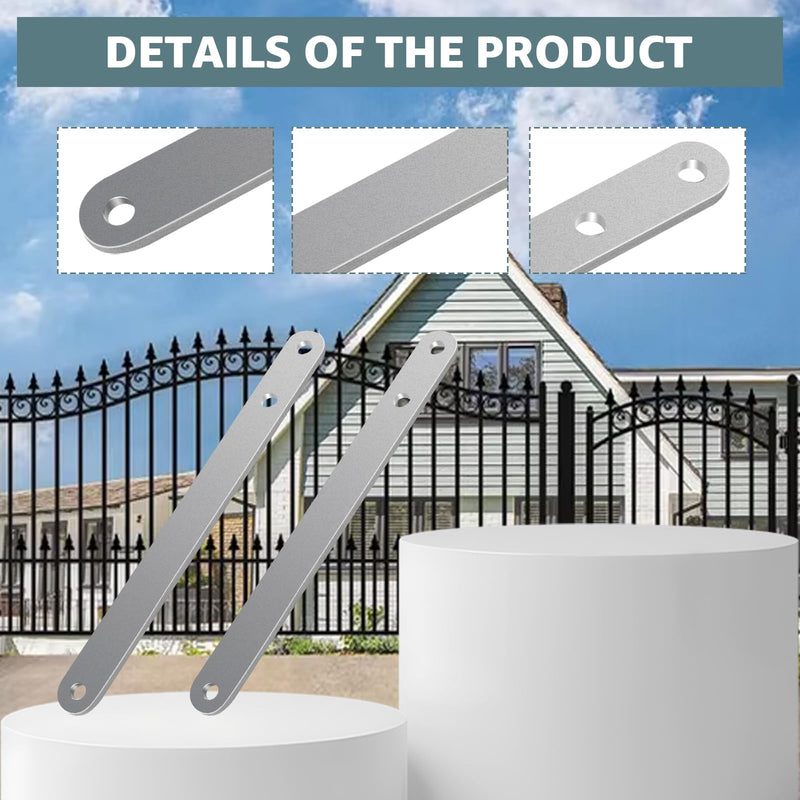 Model AXPO Push-to-Open Gate Brackets for Automatic Swing Gates Opening Away from Property - Solid Steel Rear Mount Pivot Hardware Compatible with Ghost Controls