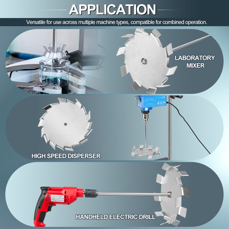 Silkfly 2 Pcs 304 Stainless Steel Dispersing Disc, Dia 150mm/5.9" with 8mm Shaft Hole, Dispersion Impeller High Speed Dispersing Machine Blade Paddle Impeller for Mixing, Emulsifying & Coating 150mm/5.9inch
