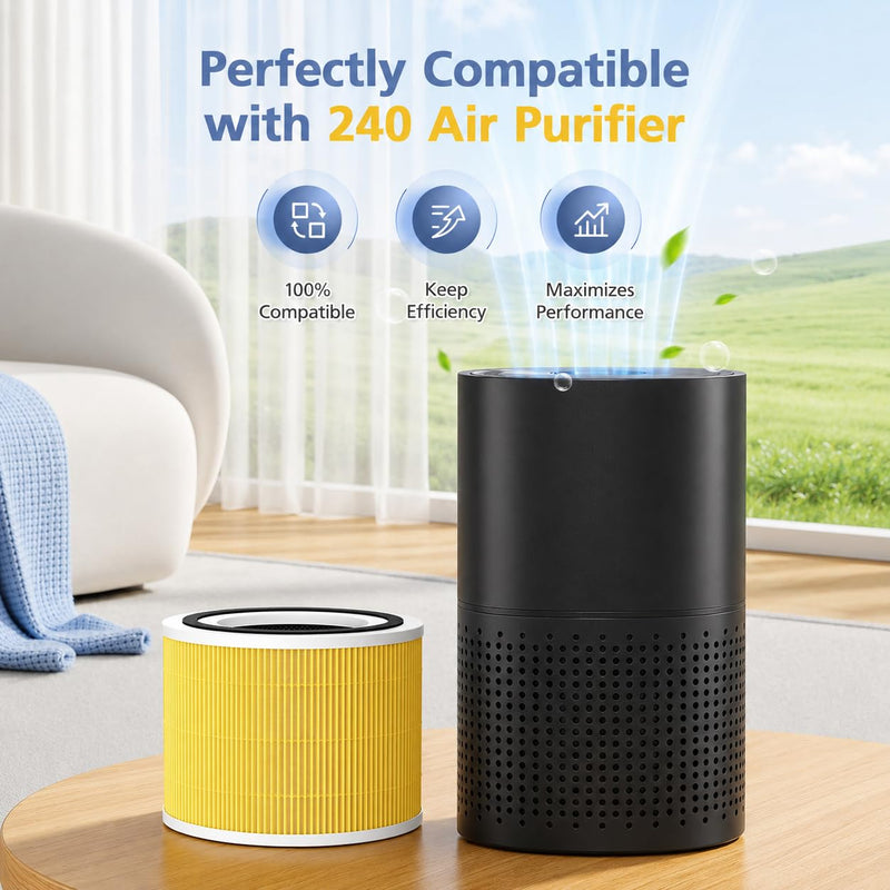 240 Replacement Filter Compatible with Puro 240 Air Purifier, 2 Pack