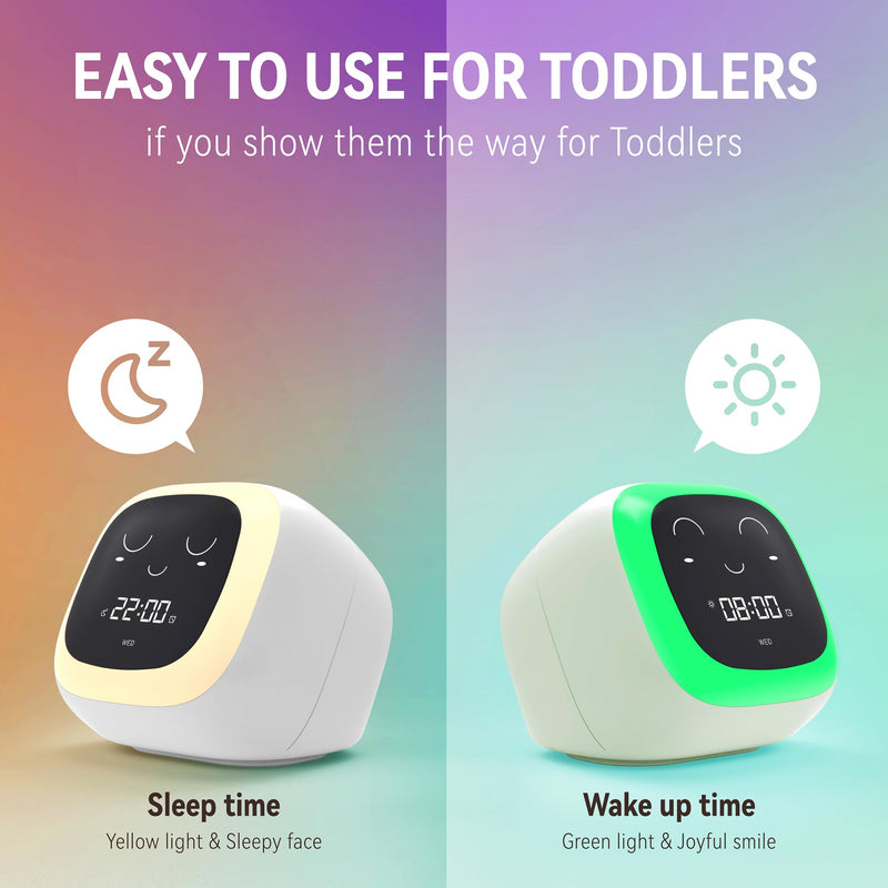 OK to Wake Alarm Clock for Kids, Toddler Sleep Training Clock with Sound Machine, Kids' Night Light, Digital Alarm Clock for Boys' and Girls' Bedrooms